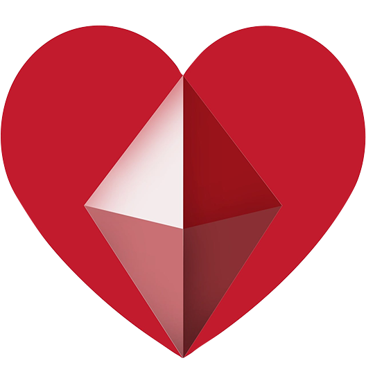 Ethereum heart logo
